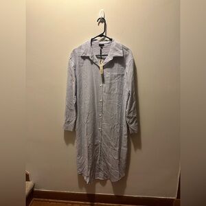 Coco + Carmen Womens Casual Light Blue Button Down Dress